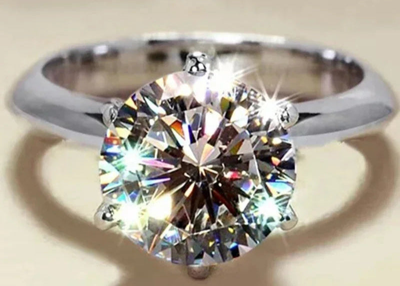 Solitaire Moissanite Ring – 925 Sterling Silver with Impeccable Brilliance