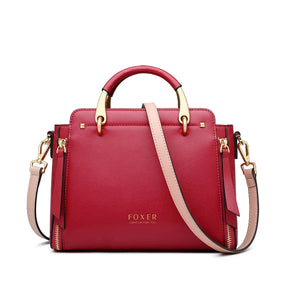 Foxer Split Leather Handbag – Where Elegance Seamlessly Meets Everyday Practicality