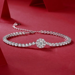 Moissanite 5mm Bracelet – 925 Sterling Silver with Adjustable Elegance