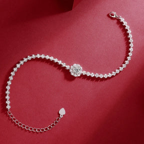 Moissanite 5mm Bracelet – 925 Sterling Silver with Adjustable Elegance