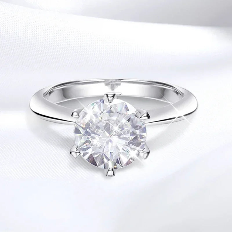 Solitaire Moissanite Ring – 925 Sterling Silver with Impeccable Brilliance