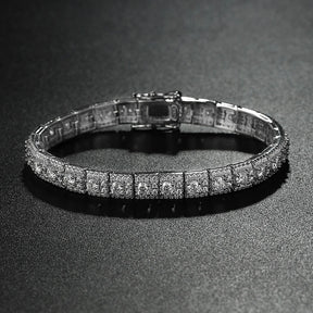 Hadassalis Lux Moissanite Bracelet – 925 Sterling Silver with 18K White Gold Finish