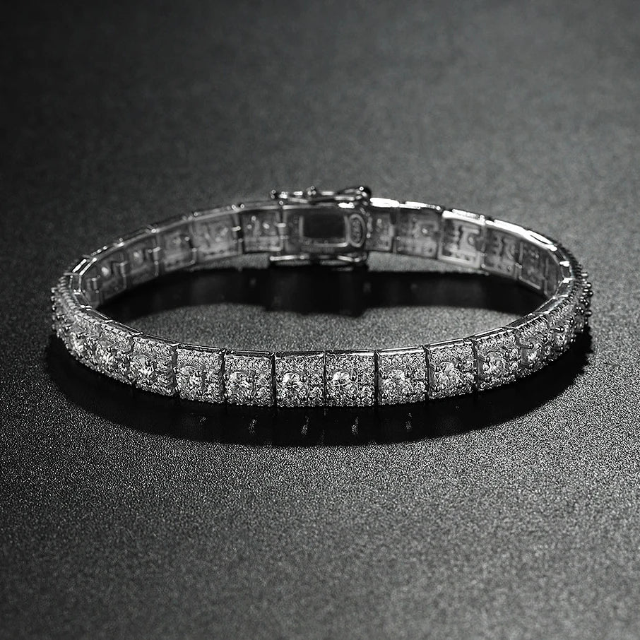 Hadassalis Lux Moissanite Bracelet – 925 Sterling Silver with 18K White Gold Finish