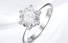 Solitaire Moissanite Ring – 925 Sterling Silver with Impeccable Brilliance