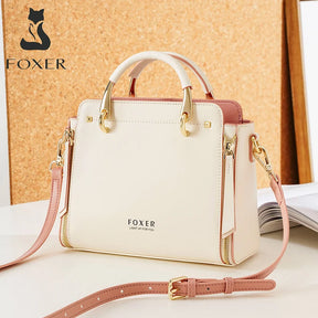 Foxer Split Leather Handbag – Where Elegance Seamlessly Meets Everyday Practicality