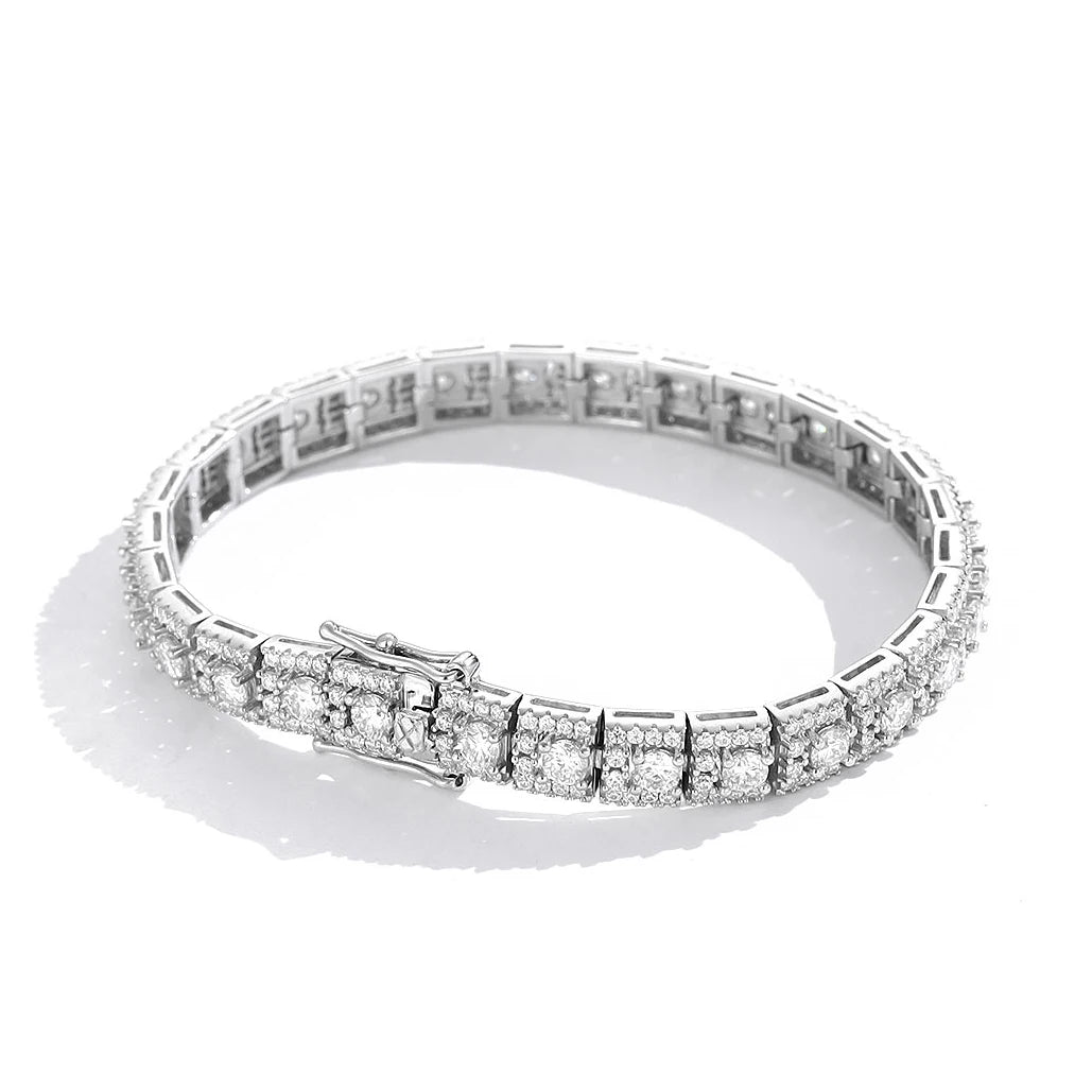 Hadassalis Lux Moissanite Bracelet – 925 Sterling Silver with 18K White Gold Finish