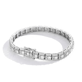 Hadassalis Lux Moissanite Bracelet – 925 Sterling Silver with 18K White Gold Finish