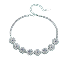 Lightflower Bracelet – 925 Sterling Silver with 4mm Moissanite Stones