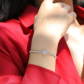 Moissanite 5mm Bracelet – 925 Sterling Silver with Adjustable Elegance
