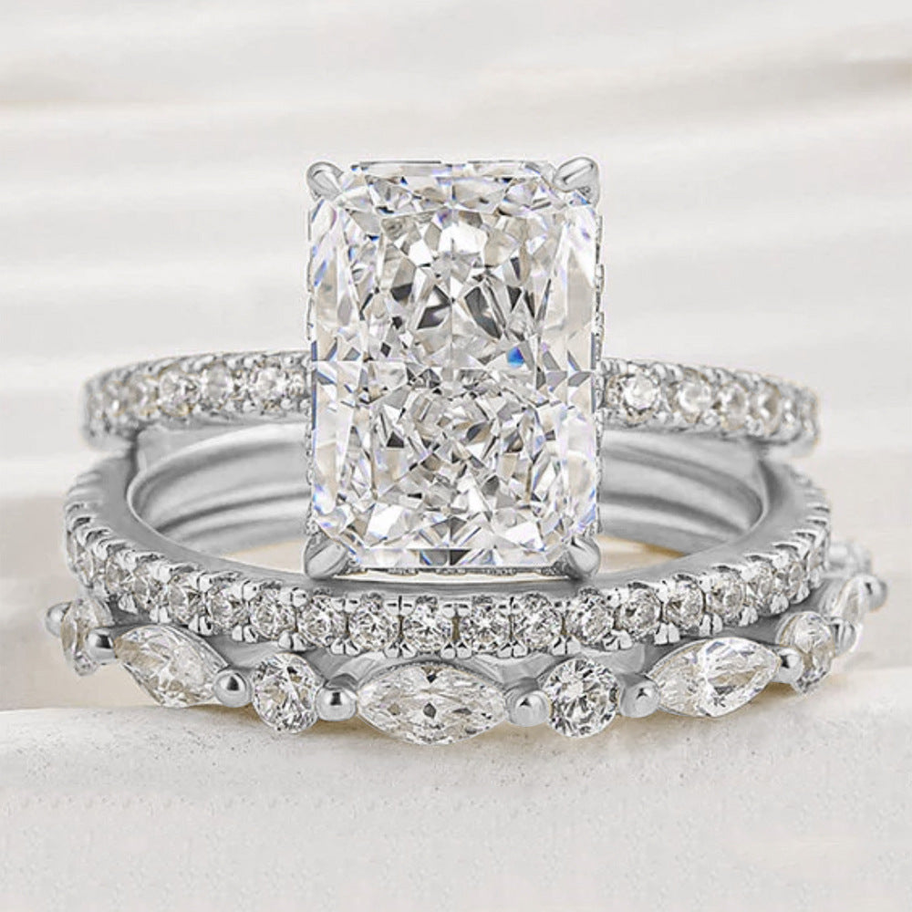 Elegant halo zirconia ring with radiant center stone in gold tone – Hadassalis Ice Flower